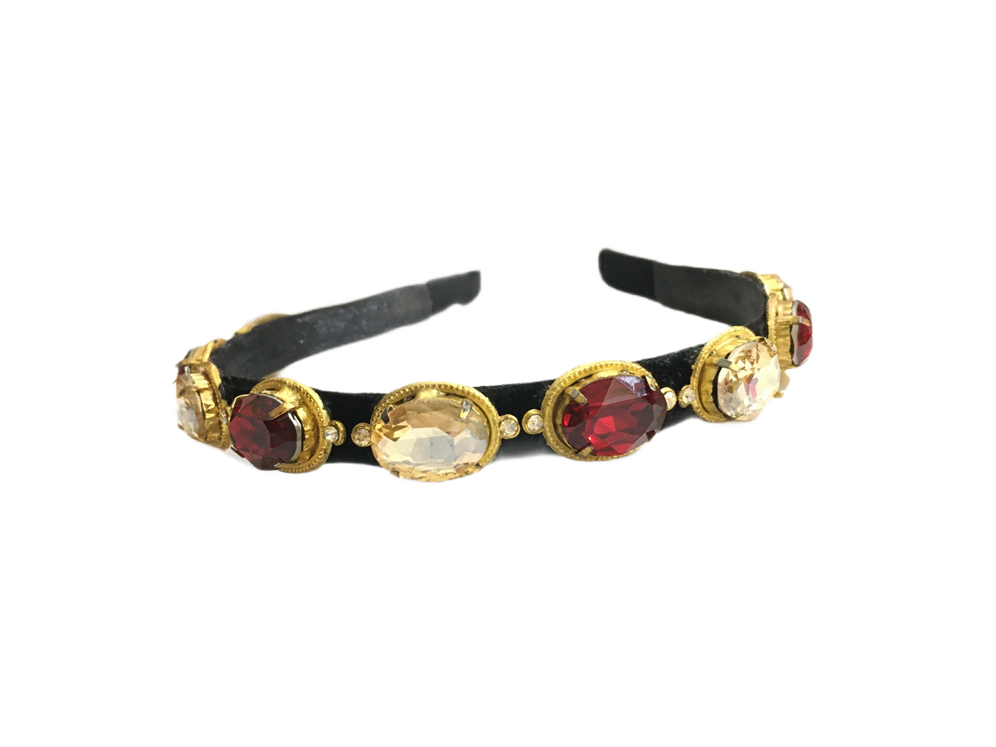 GOLD PLATED RED HAIRBNAD