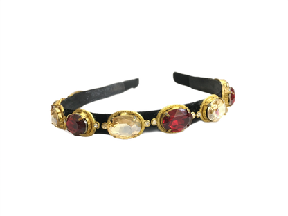 GOLD PLATED RED HAIRBNAD