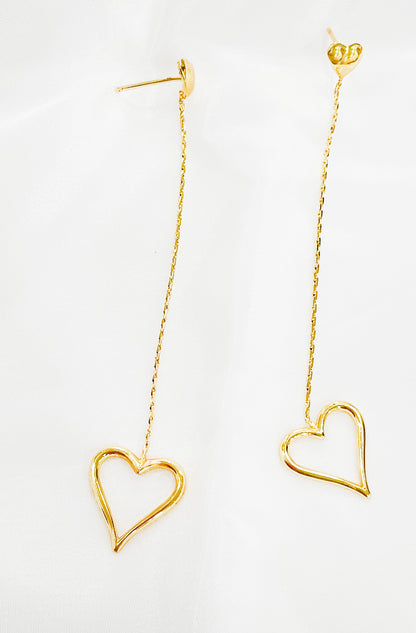 Dual Heart Dancing Earrings