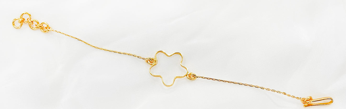 22K Goldplated Flower bracelet