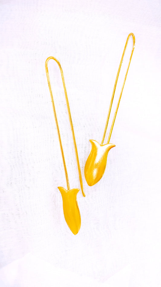 22K Gold-Plated Fish Drop Earrings