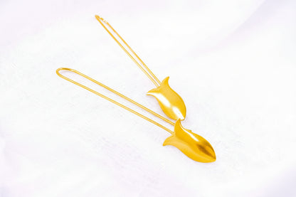 22K Gold-Plated Fish Drop Earrings