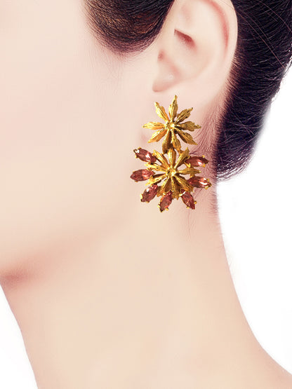 Dual Star Anise Fleur Earrings