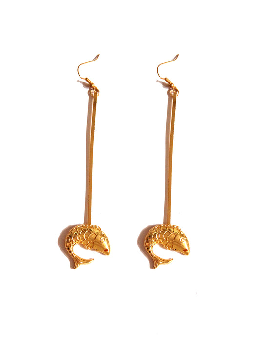 Gold- plated Fish Drive EarHangers