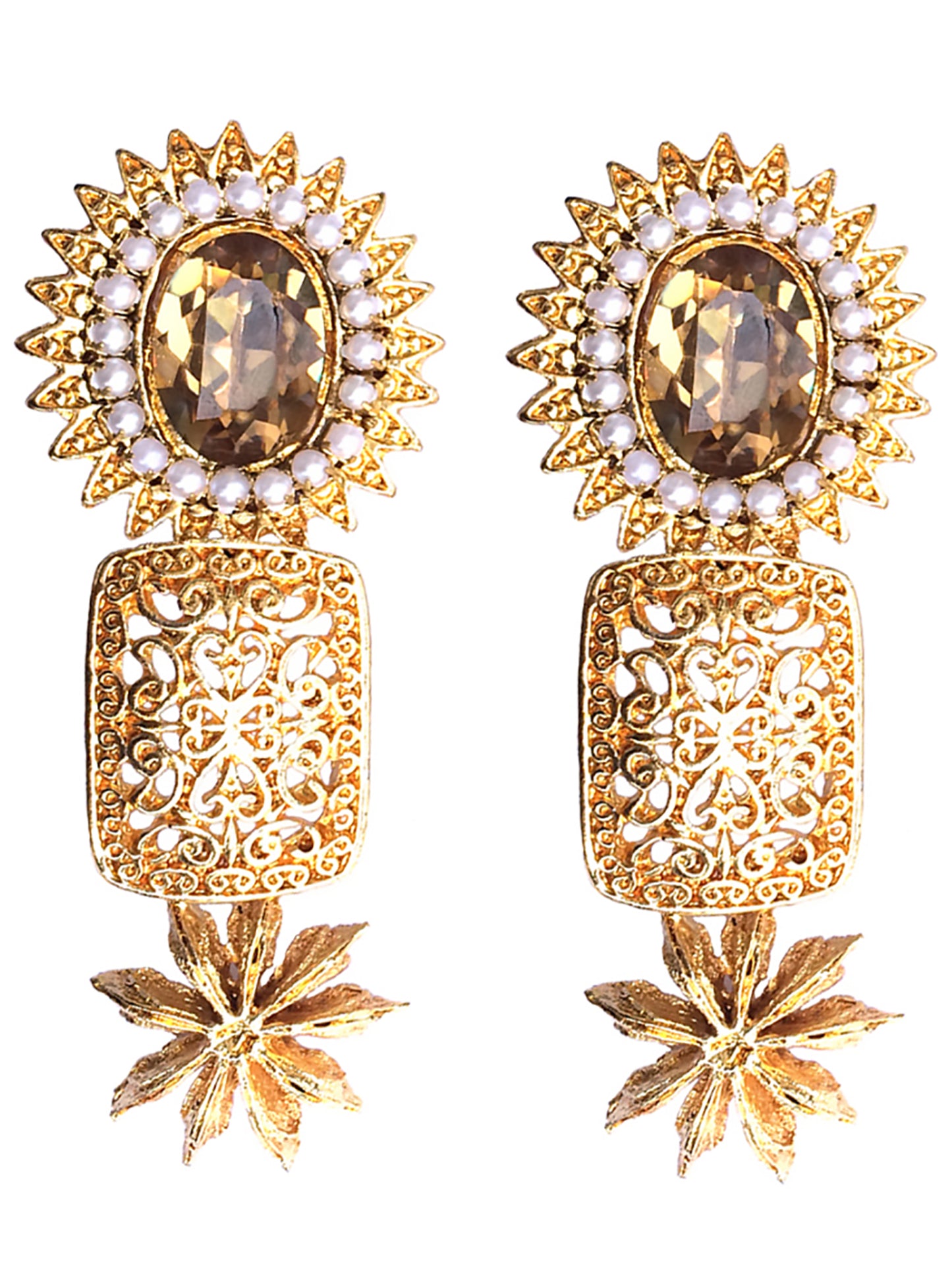 Pearl Aura Cinnamon Earrings