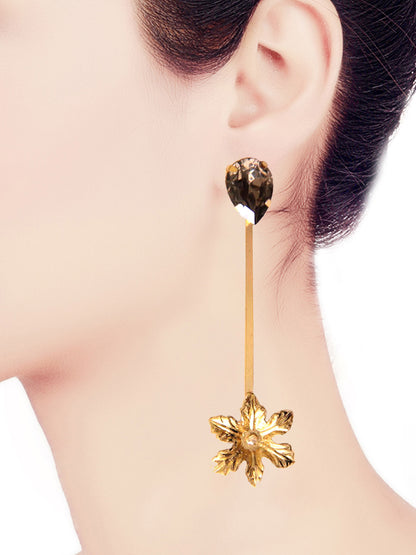 Gold Plated Jasmine Smoke Earsticks