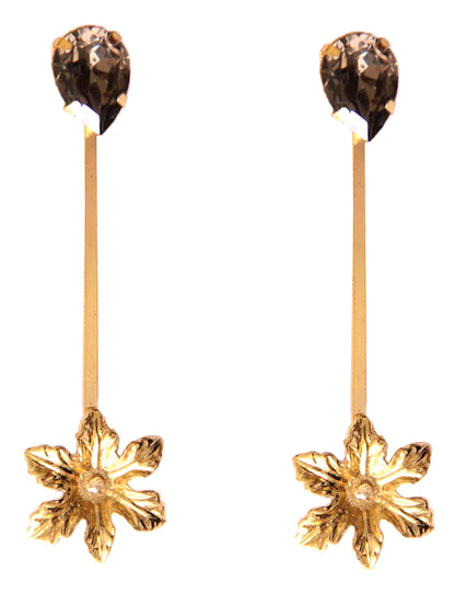 Gold Plated Jasmine Smoke Earsticks