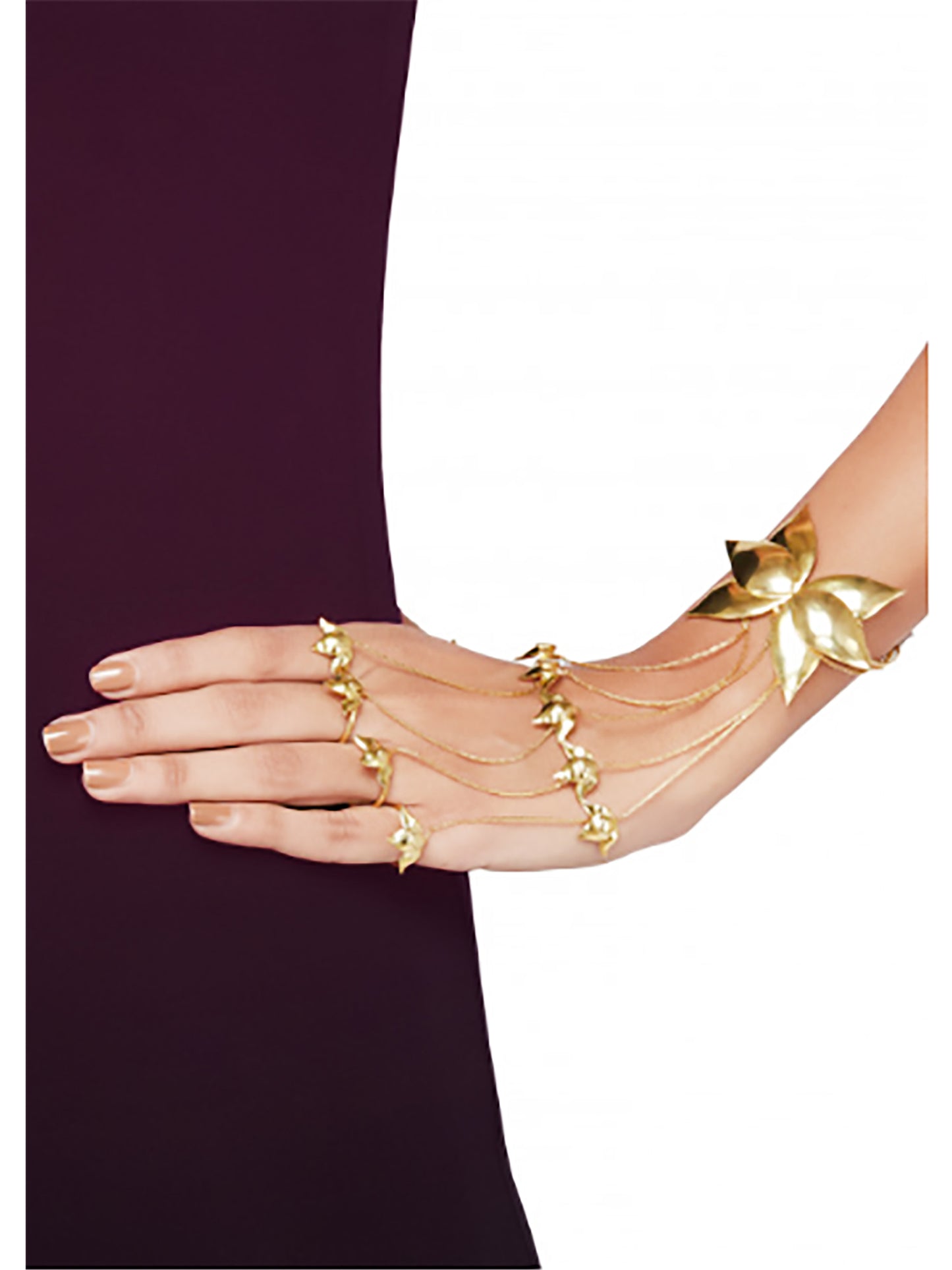 Five Finger Line Lotus Wedding Handharness