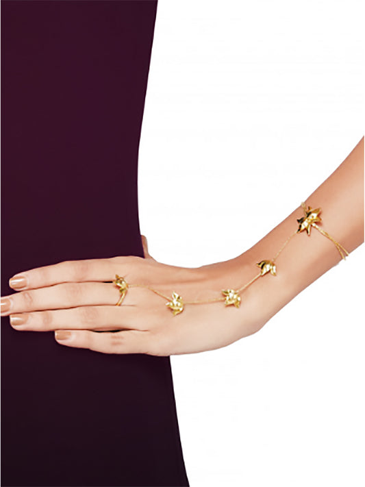 Goldplated Lotus Fleur Handharness