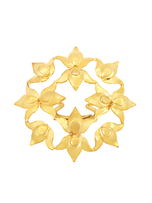 Gold-plated Lotus Radial Fleur Ring