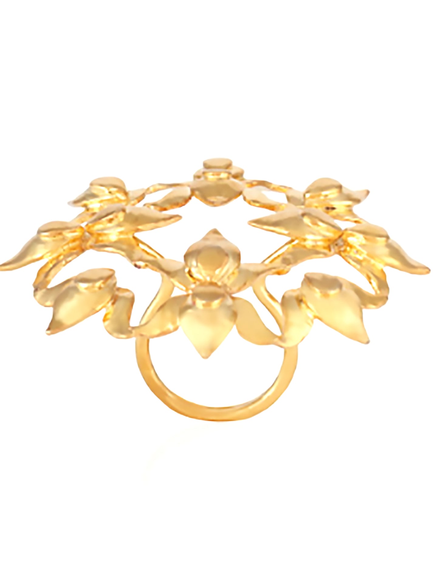 Gold-plated Lotus Radial Fleur Ring