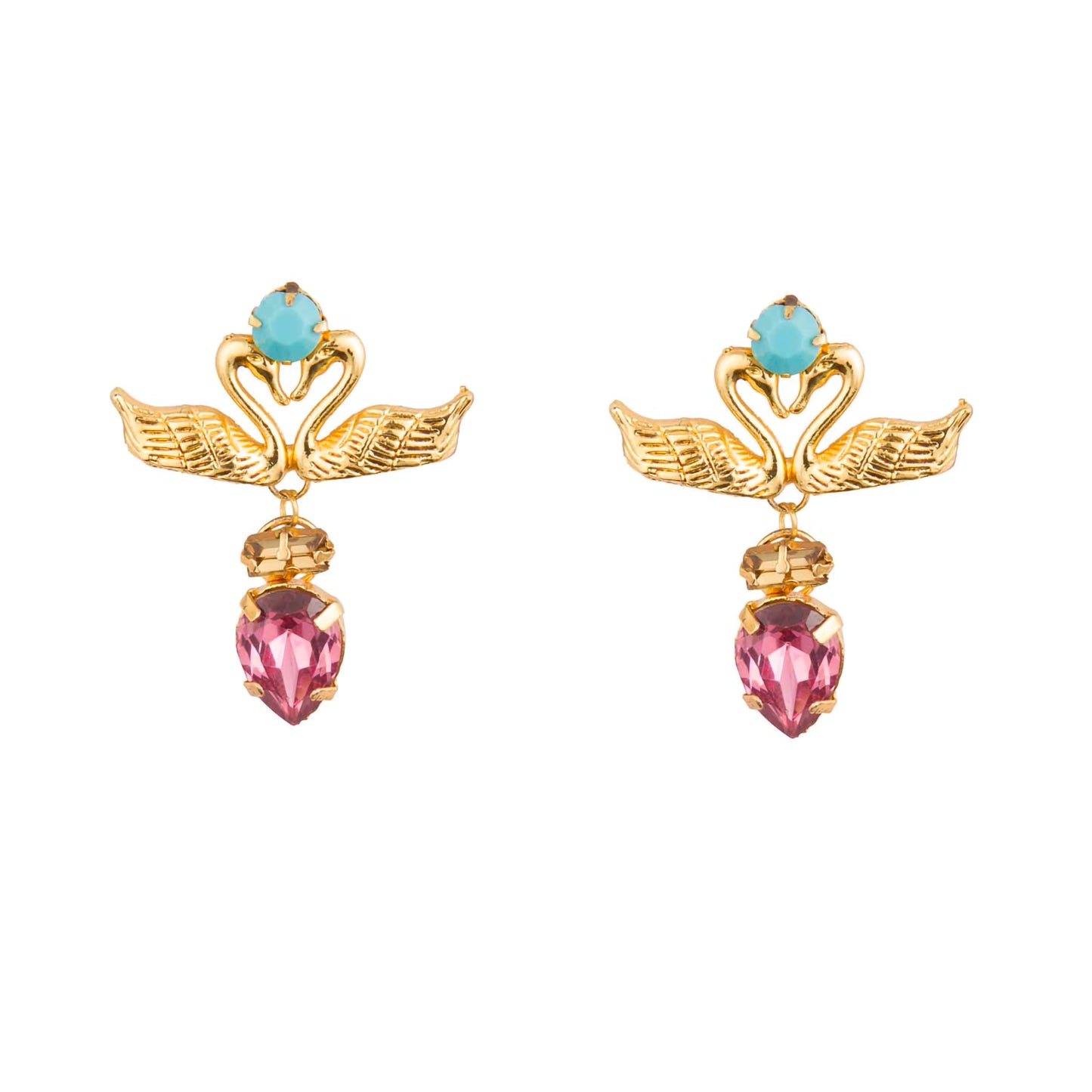 Dual Swans Amour Earrings