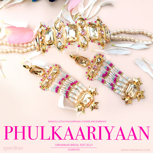 Multi-colored chokers for wedding sangeet