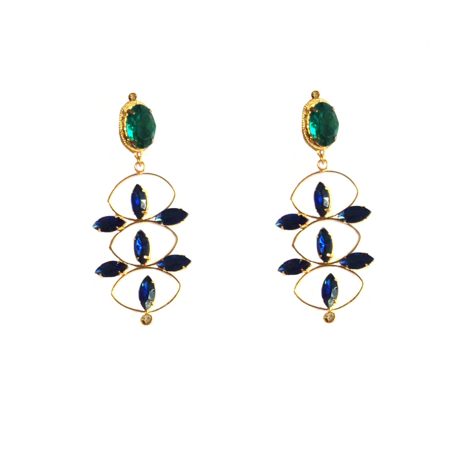 Olence Blue Lotus Earrings