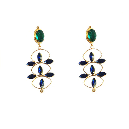 Olence Blue Lotus Earrings