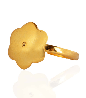 Gold-plated Flower Zarin Top Ring