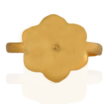Gold-plated Flower Zarin Top Ring