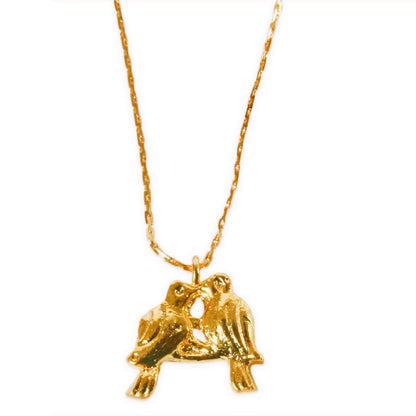 Gold-plated Lovebird Pendant