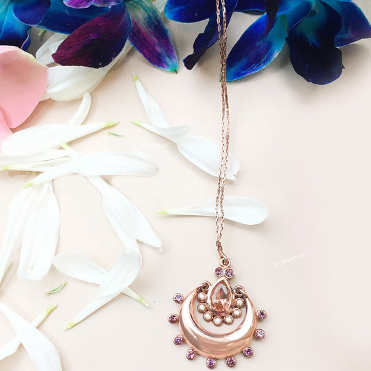 ROSE GOLD LAVENDER FLOWER PHULKARIYAAN MAANGTEEEKA